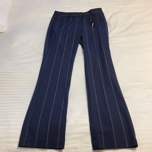 Express Pants-navy blue/white stripes; Size 4R